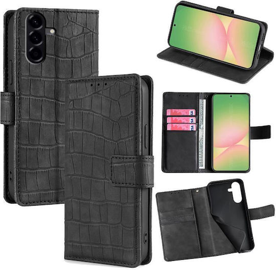 Umschlag Rückseite Leder / Synthetisches Leder / Silikon Magnetisch Schwarz (Galaxy A56)