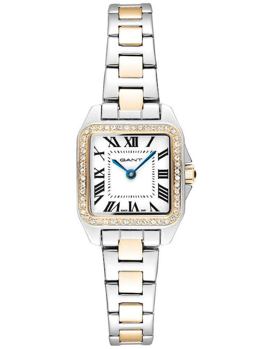 Gant Seneca Bijou Two Tone Stainless Steel Bracelet Γυναικείο Ρολόι 22.5mm Μπαταρίας με Ασημί Μεταλλικό Μπρασελέ