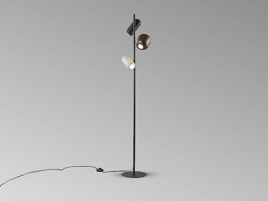 Nimes Floor Lamp H41.5xW23.5cm. with Socket for Bulb GU10 Black