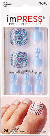 Artificial Toenails Dancing Shoes Press-on Pedicure Kiss 1 Set
