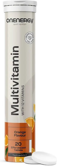 OnEnergy Multivitamin Мултивитамин за Енергия & Здравето на костите Портокал 20 x 1 ефервесцентни таблетки 20бр