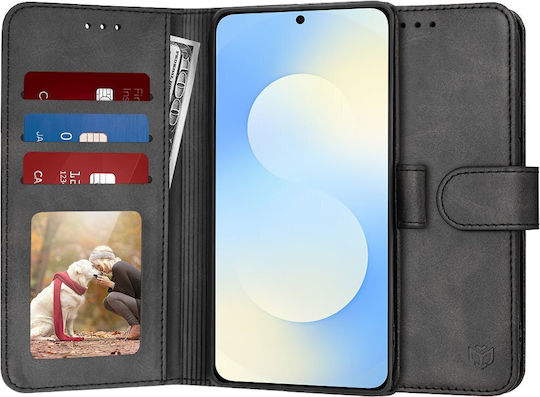 Techsuit Diary Buchen Sie Silikon Schwarz (Galaxy S25 FE)