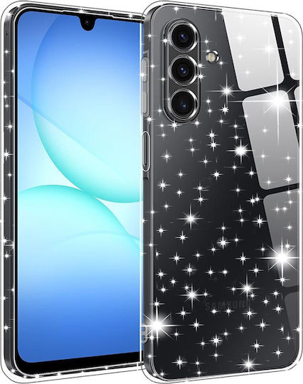Techsuit Sparkleskin Series Umschlag Rückseite Silikon mit Band Transparent (Galaxy A17)