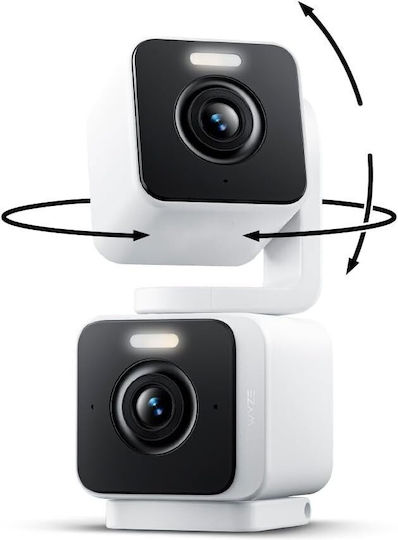 Wyze Duo Cam Pan IP Dual Surveillance Camera Wi-Fi Full HD+ 4MP Waterproof with Two-Way Communication