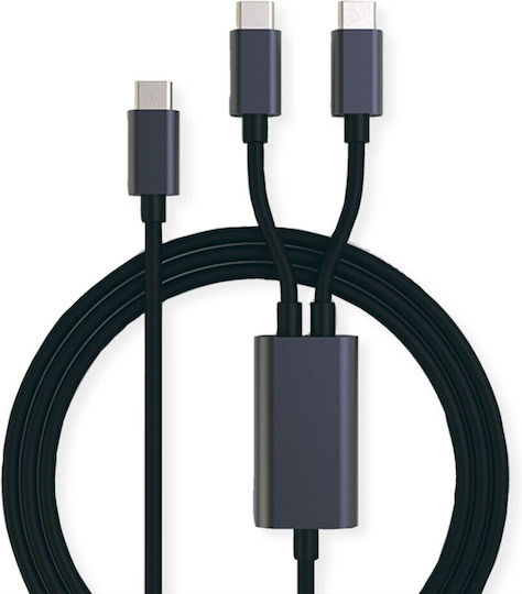 Roline Cablu Splitter Încărcare Usb Type C La 2 X Usb Type C 100w T-t 1.8m Roline 11.02.8308