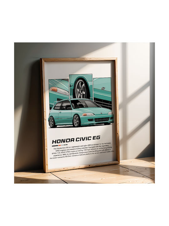 Poster Honda Civic Eg Cr030 30cm X 40cm Λευκό Ξ...
