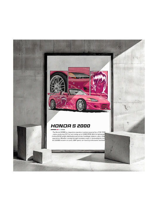 Poster Honda S 2000 Cr024 50cm X 70cm Κάδρο Φυσ...