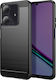 Avizar Case Realme Note 60 In Silicone Carbon Effect Brushed Texture Black