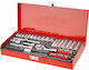 Extol Set de chei tubulare și clichet 1\4" 45buc