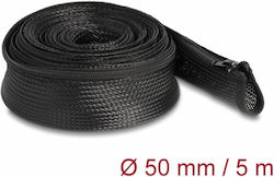 Delock Heat-resistant Braided Sleeve Zipper 5m X 50mm Black Delock 19173