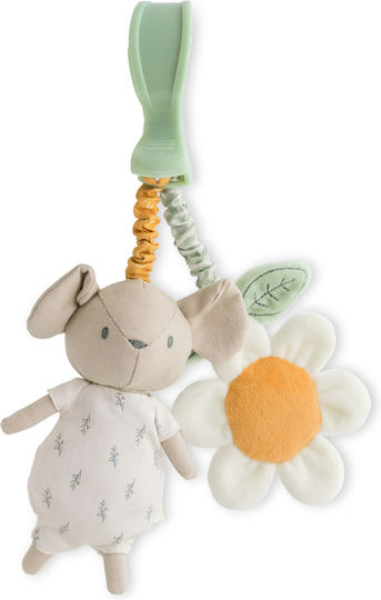 Saro Hanging Baby Toy for Stroller with Mirror Spring Cottage Mouse Leaves for Newborns