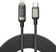 Lito Data Braided / LED USB-C to Lightning Cable 60W Μαύρο