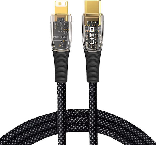 Lito Data Geflochten USB-C zu Lightning Kabel 27W Gold 1.2m