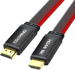 Oniverse HDMI 2.1 Flat HDMI de sex masculin - HDMI de sex masculin 2m Roșu