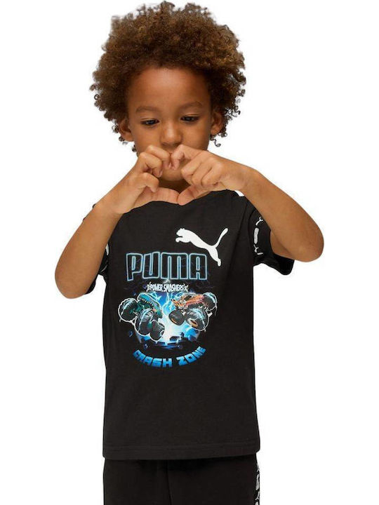 PUMA Kinder-T-Shirt Black Graphic Tee