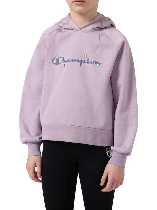 Champion Kids Sweatshirt with Purple Hood