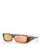 Permian Men's Sunglasses with Brown Plastic Frame and Pink Lens