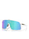 Oakley Prizm Sapphire Men's Sunglasses with Transparent Plastic Frame and Light Blue Mirror Lens OO9406-A3