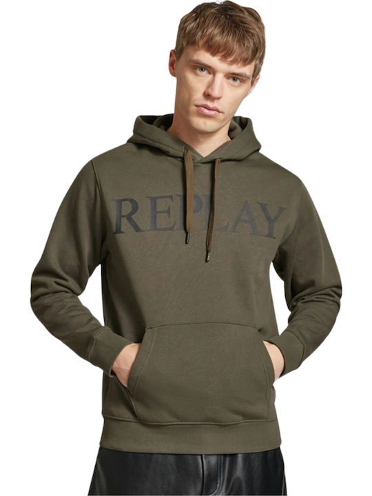 Sweatshirt with Hood Khaki