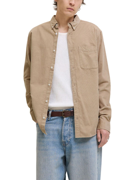 Jack & Jones Long Sleeve Corduroy Shirt Beige