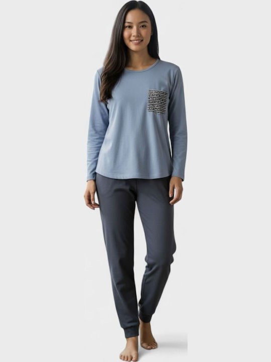 Cherry Winter Damen Pyjama-Set Grey - Raf