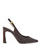 Synthetic Leather Brown High Heels