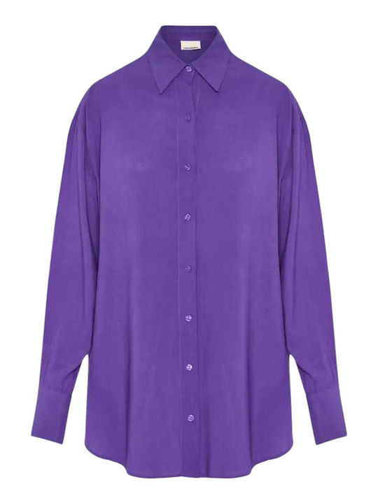 Funky Buddha Women's Shirt Royal Purple Funky Buddha Women's Shirt Royal Purple