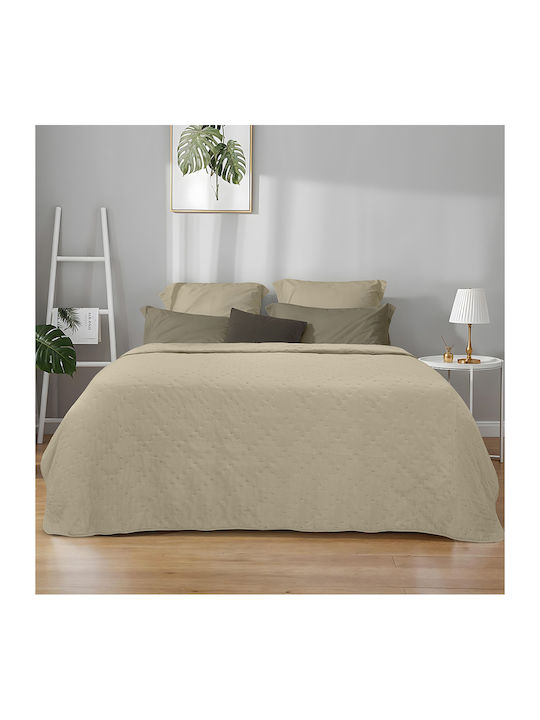 Lino Home Lipe Coverlet Single Microfiber Beige 160x220cm