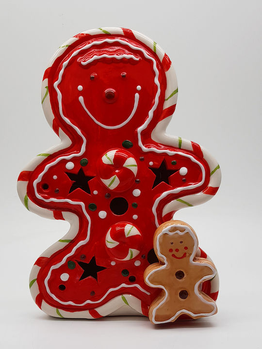 Marva Marva Home Ceramic Illuminated Gingerbread Man 21 Cm