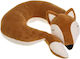 Memory Foam Travel Pillow for Kids 34x29x8cm Brown