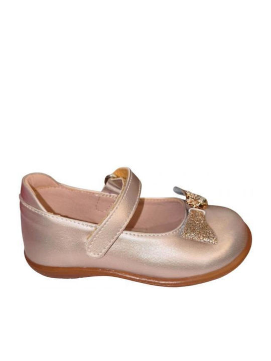 Kids Anatomic Ballerinas with Hoop & Loop Closure Beige