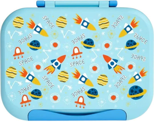 Queen Mother Plastic Kids' Food Container 1.2L Blue 22.6 x 17.6 x 7cm