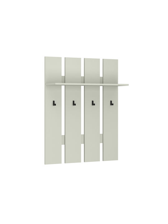 Alphab2b Wall Hanger Karin Wooden 4 Hooks Black 80x23cm