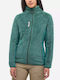 Women's Cardigan with Zipper Green