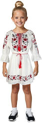 Mädchen Trachtenkleid Cpc Weiß Rot