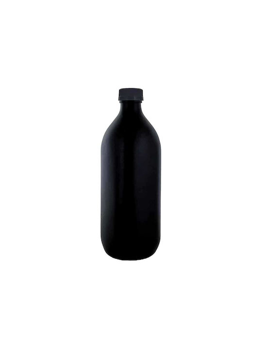 Costos Bottle Water Glass with Screw Cap Black 1000ml