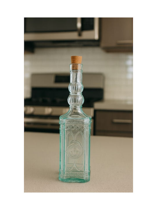 Galifas Bottle Water Glass with Cork Transparent 700ml