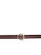 Celestino Women's Faux Leather Belt Croc Dark Brown