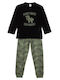 Minerva Kids Winter Pajama Black Roar Roar