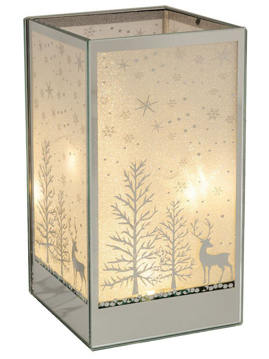Iliadis Christmas Glass Battery Candlestick 18x10cm