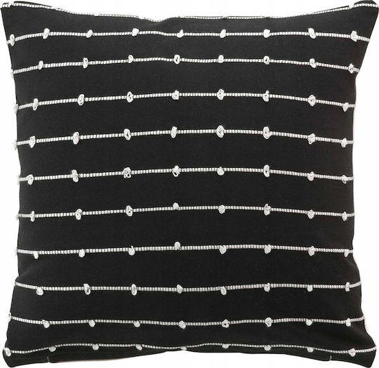 Douceur d'Intérieur Μαξιλαροθήκη Linechic Μαύρη 45x45εκ.