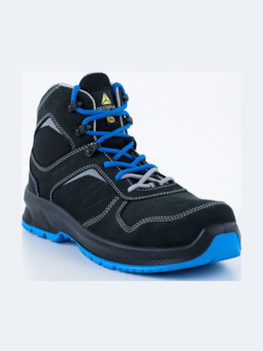 Delta Plus Black Safety Boots S3S with SR Certification