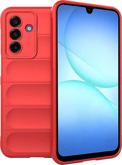 Techsuit Magic Umschlag Rückseite Silikon Rot (Galaxy A17)