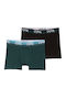 PUMA Boxers 2pack Kinder-Boxershorts Green/black