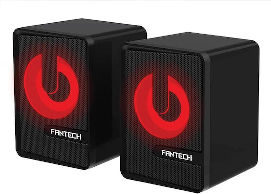 FanTech GS203 Beat Computerlautsprecher 2.0 mit RGB-Beleuchtung in Schwarz Farbe