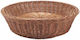 Panderi Rattan Tavă Rotundă Maro 40x10cm