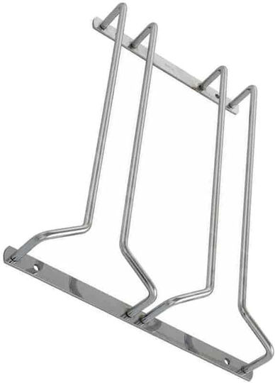 Mounted Glass Holder Rack 36cm Inox 18/10 Double Gf206