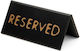 Табелка Масово Производство На Игри Reserved Черно Златно 11x6x6см 600630