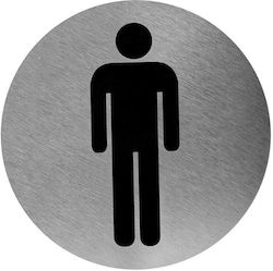Πινακίδα Τοίχου Wc Men Inox 10εκ Τ-150