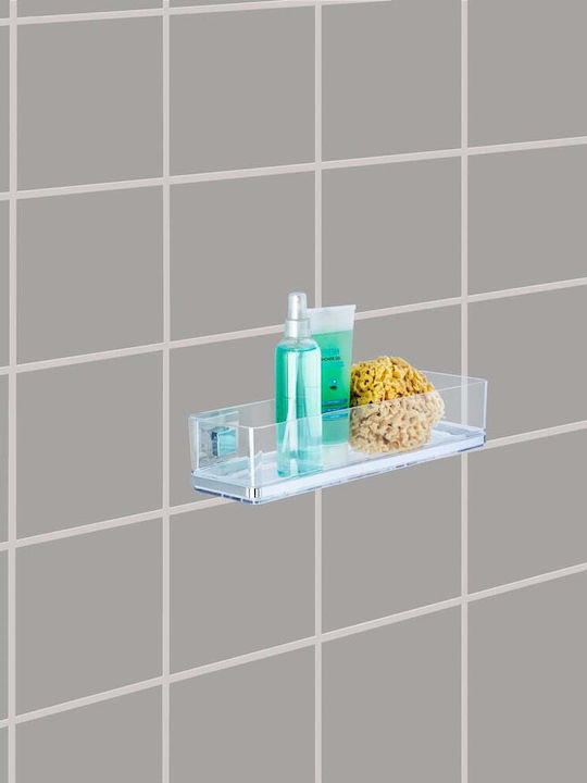 Wenko Wall Mounted Bathroom Shelf Plastic Transparent